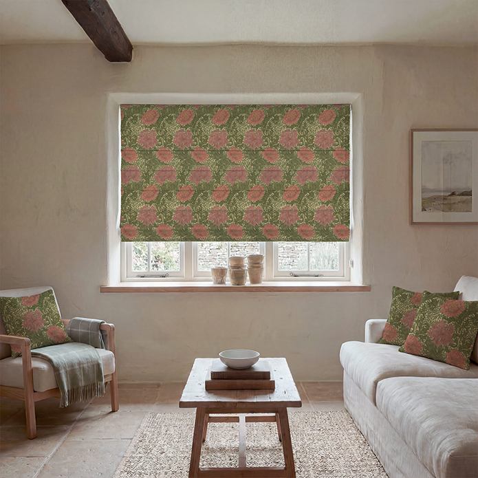 William Morris Chrysanthemum Fabric Pink