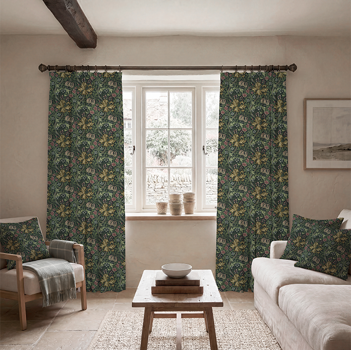 William Morris Golden Lily Made To Measure Curtains Ochre
