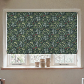 William Morris Golden Lily Made To Measure Roman Blind Blue