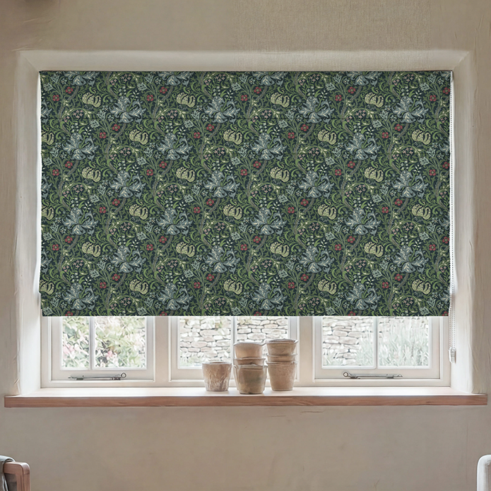 William Morris Golden Lily Made To Measure Roman Blind Blue