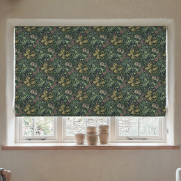 William Morris Golden Lily Made To Measure Roman Blind Ochre