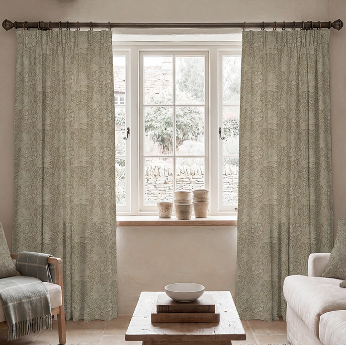 William Morris Marigold Made To Measure Curtains Natural