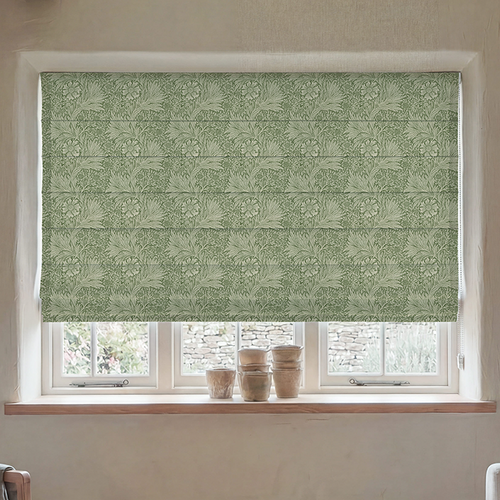 William Morris Marigold Made To Measure Roman Blind Green