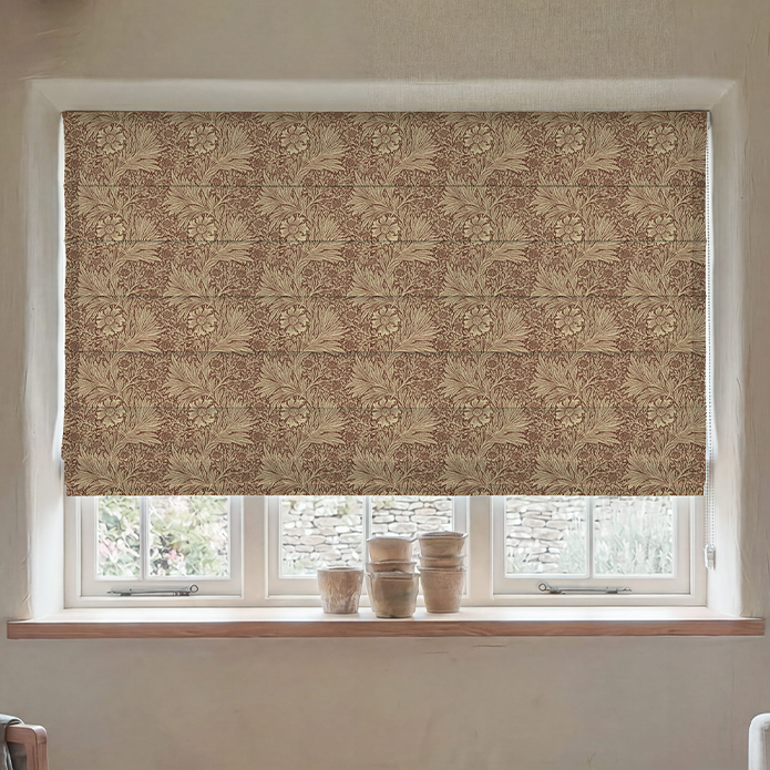 William Morris Marigold Made To Measure Curtains Red
