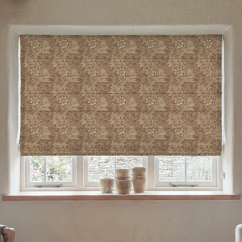 William Morris Marigold Made To Measure Roman Blind Red