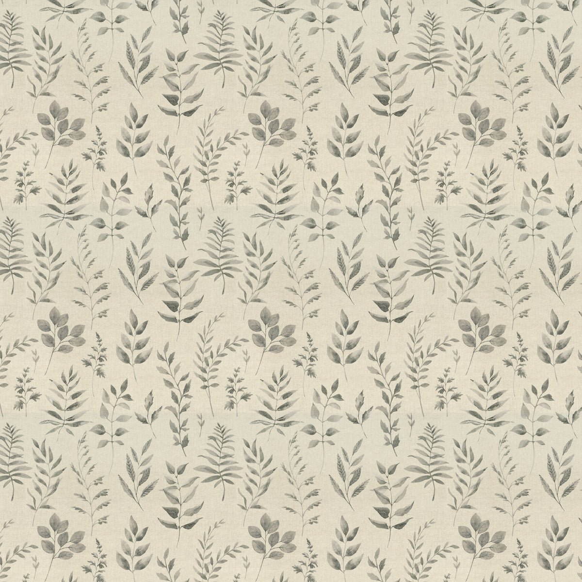 ANTE DECOR Willow Printed Cotton Fabric French Grey