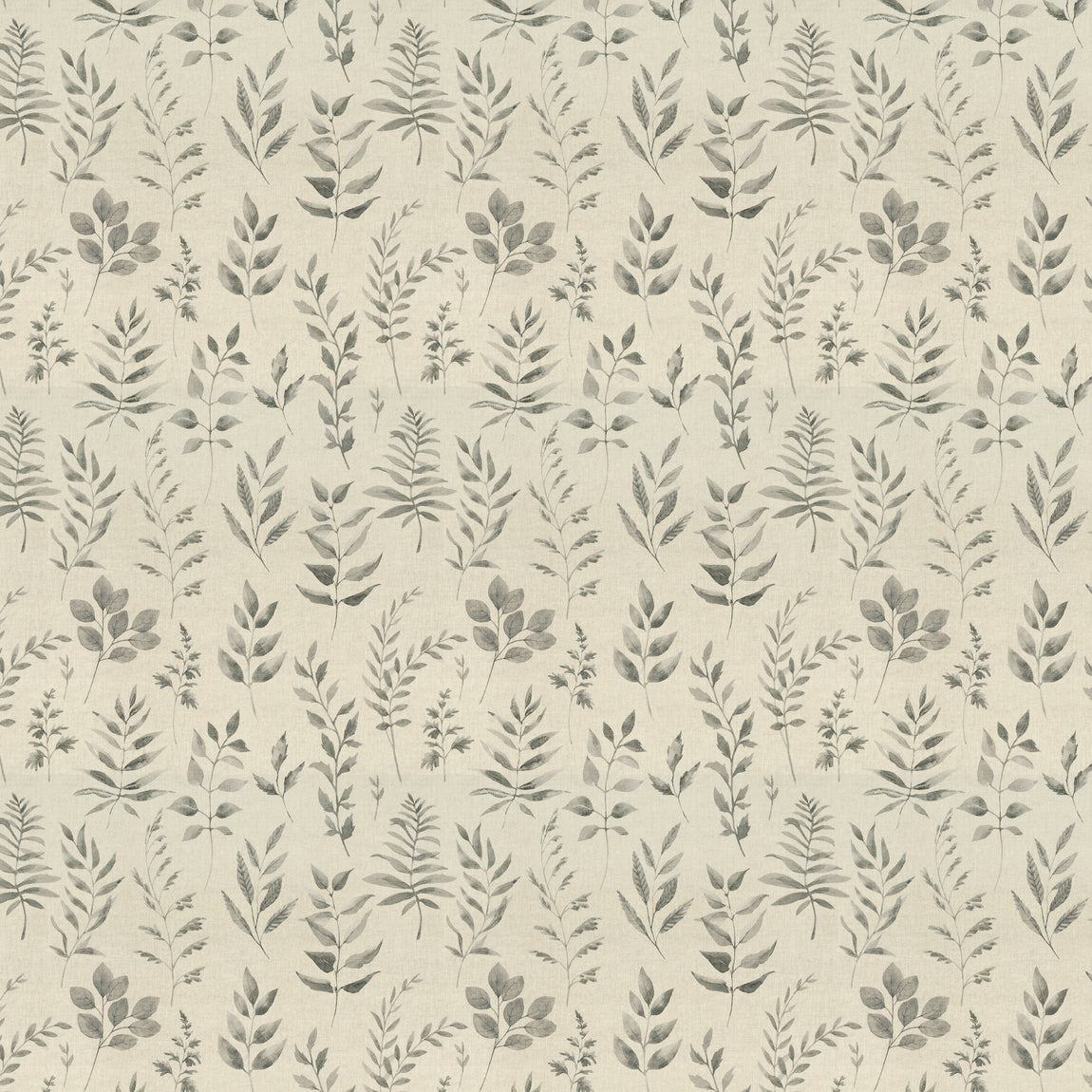 ANTE DECOR Willow Printed Cotton Fabric French Grey