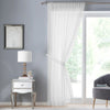 Windsor Slot Top Ready Made Single Voile Curtain White