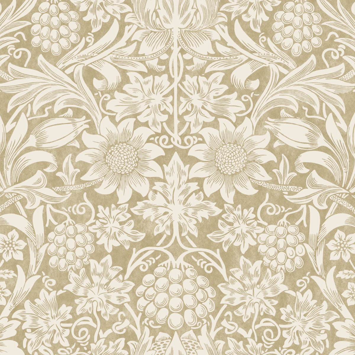 William Morris Sunflower Translucent Made To Measure Roller Blind Ochre