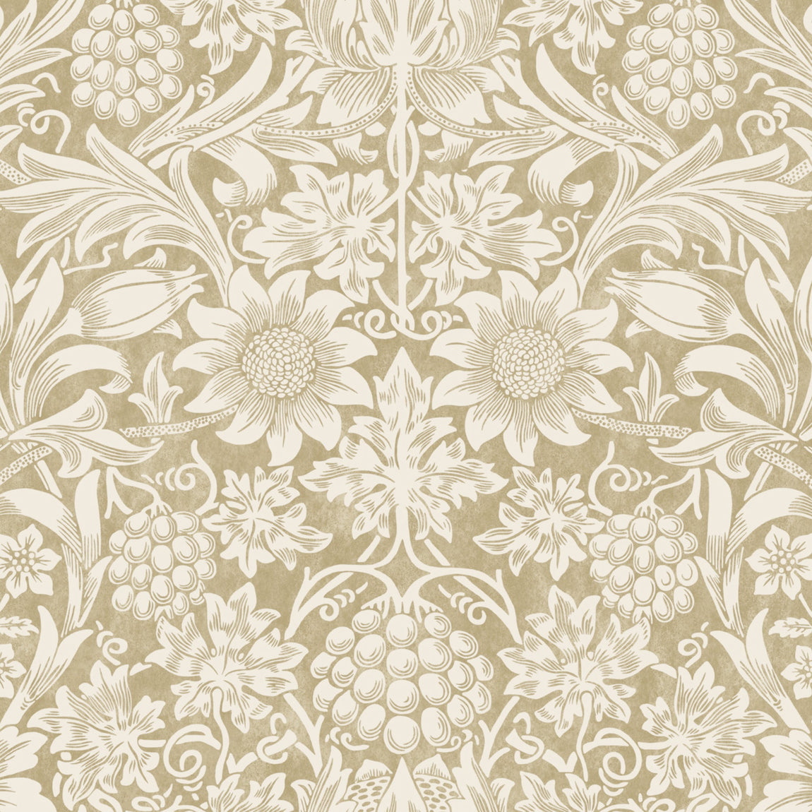 William Morris Sunflower Translucent Made To Measure Roller Blind Ochre