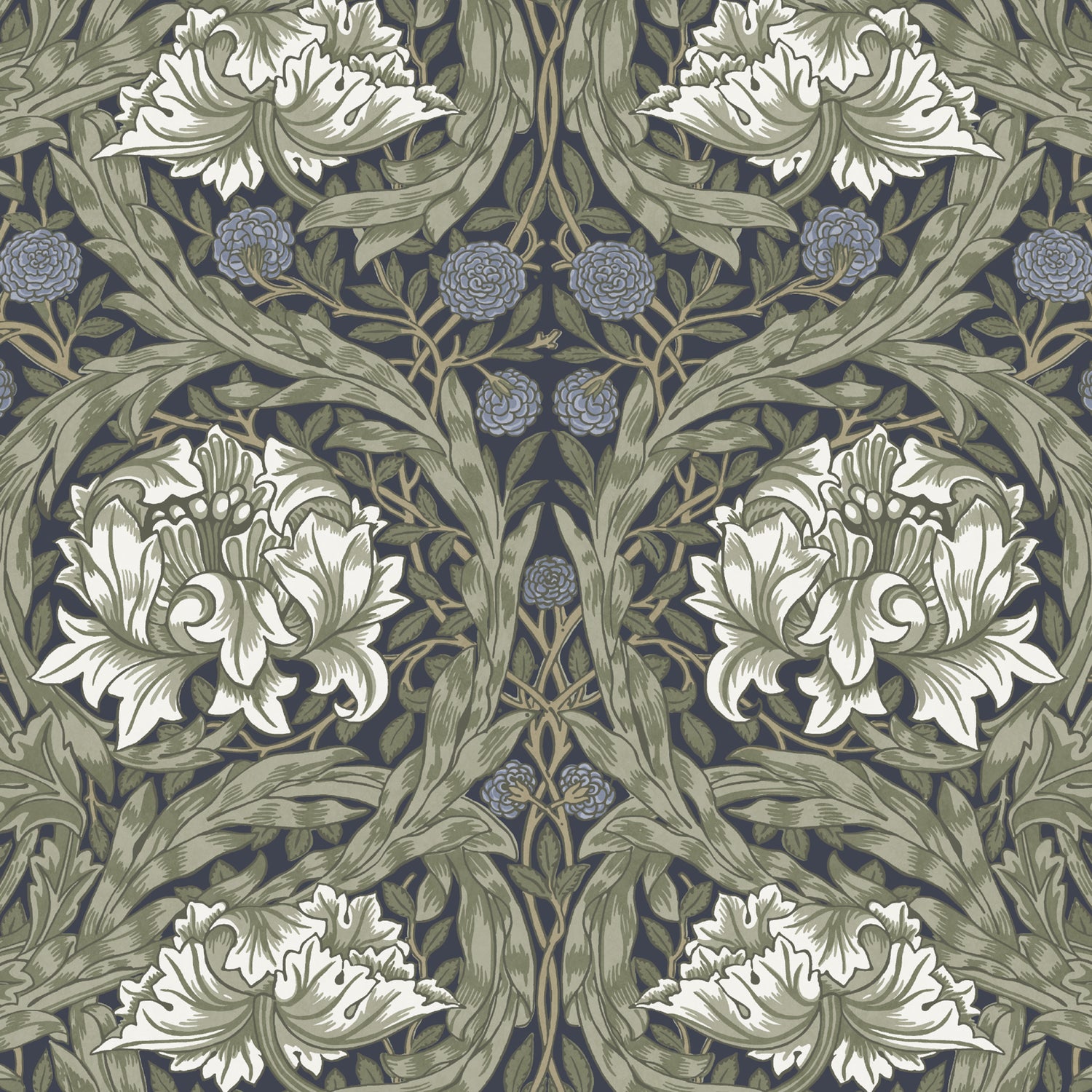 William Morris African Marigold Blackout Made To Measure Roller Blind Cornflower