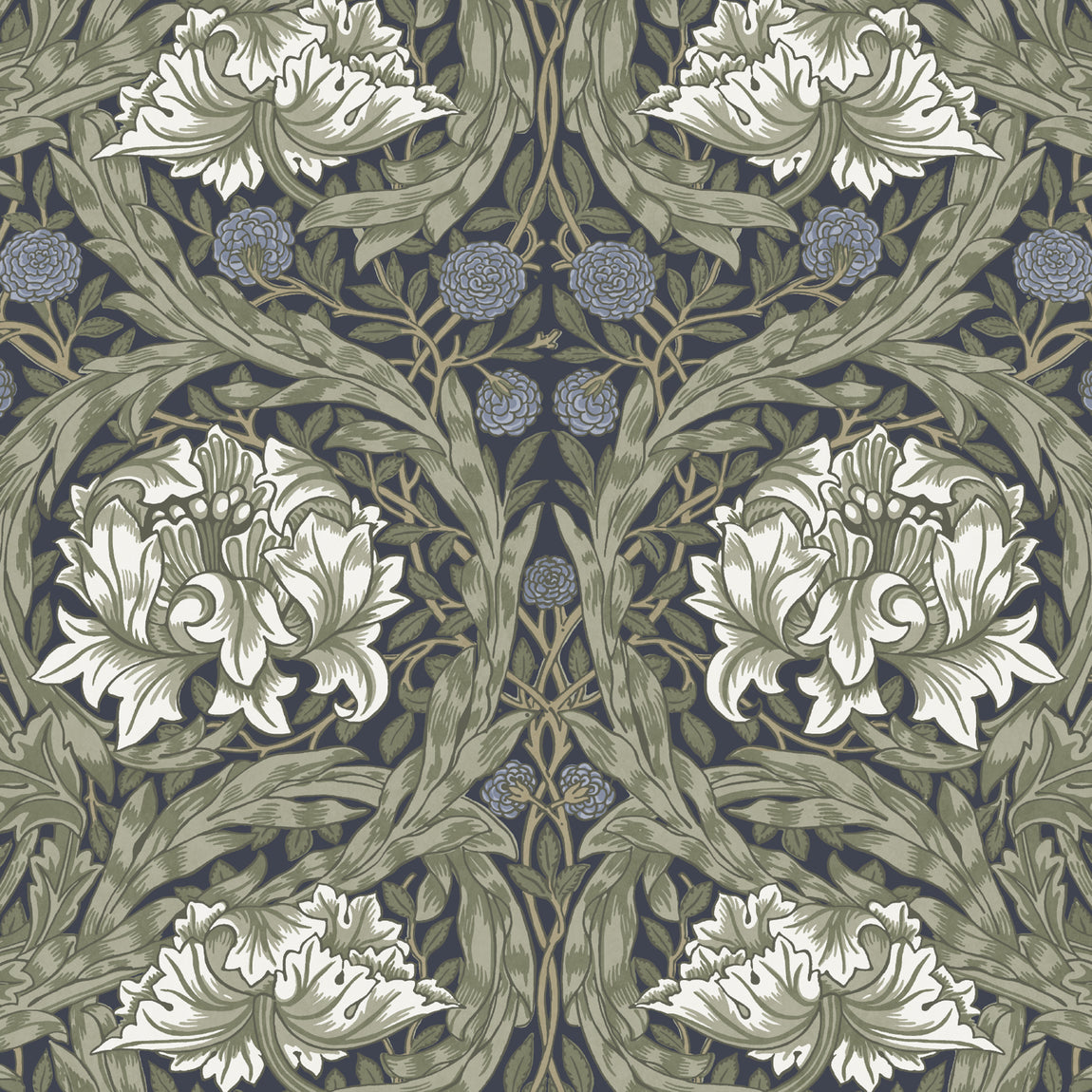 William Morris African Marigold Blackout Made To Measure Roller Blind Cornflower