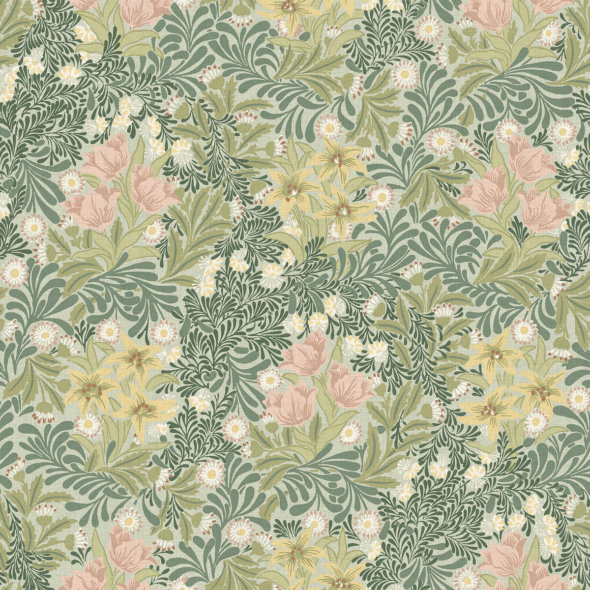 William Morris Bower Translucent Made To Measure Roller Blind Apple