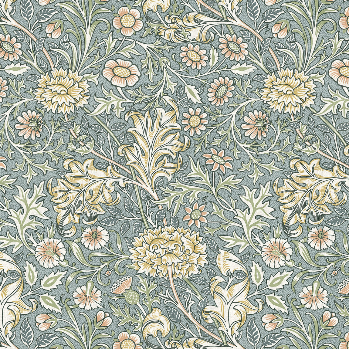 William Morris Double Bough Translucent Made To Measure Roller Blind Bluebird