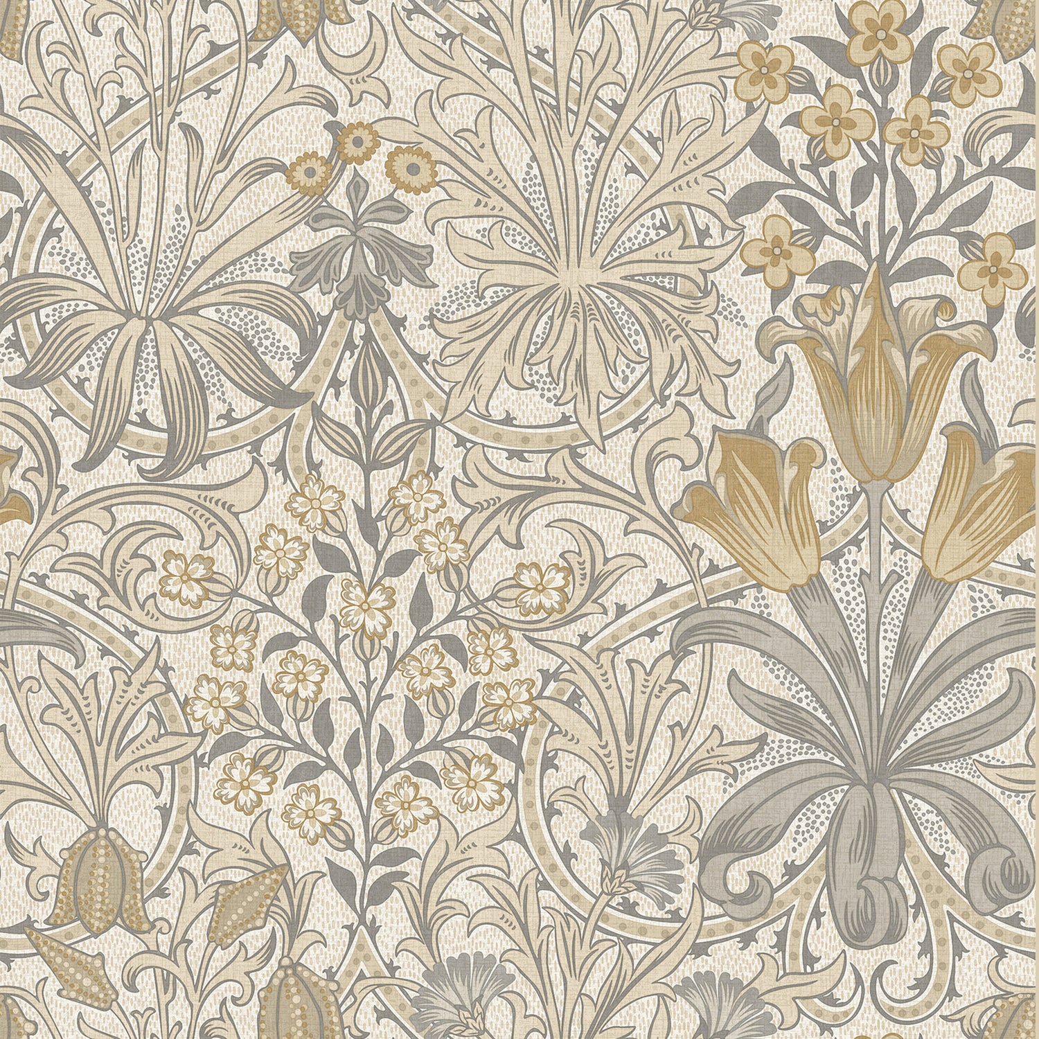 William Morris Woodland Weeds Blackout Made To Measure Roller Blind Barley