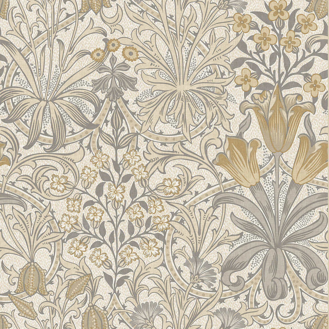 William Morris Woodland Weeds Blackout Made To Measure Roller Blind Barley