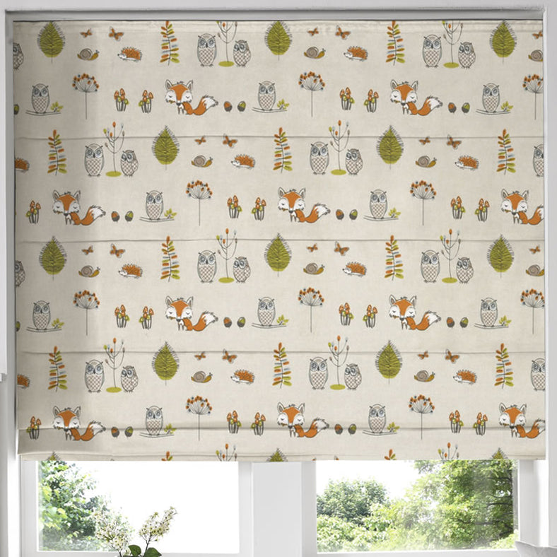 Woodland Fox Made to Measure Roman Blind Multi