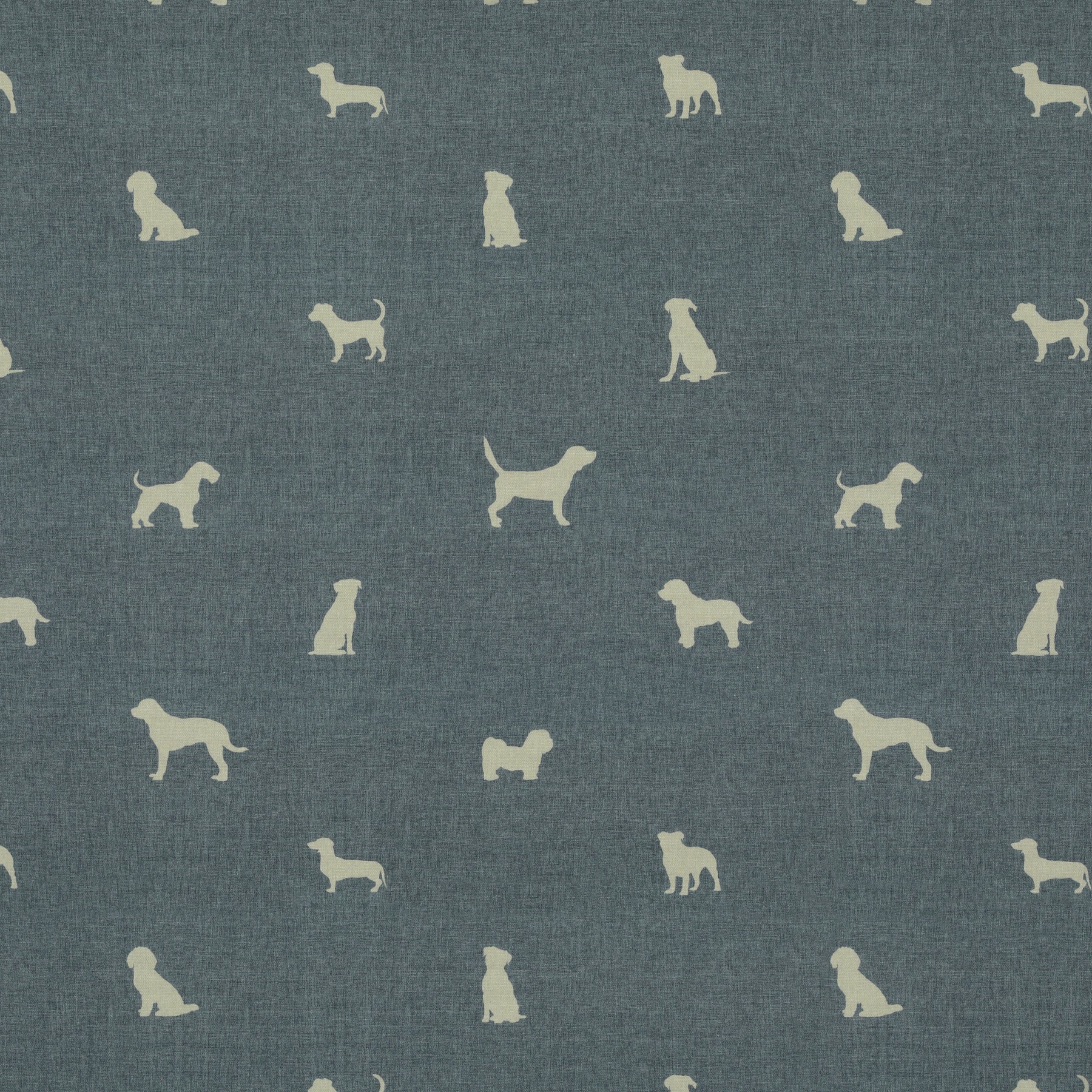 ANTE DECOR Woof Printed Cotton Made To Measure Curtains Blue
