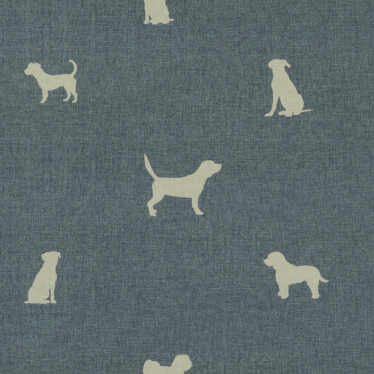 ANTE DECOR Woof Printed Cotton Fabric Blue