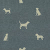 ANTE DECOR Woof Printed Cotton Fabric Blue