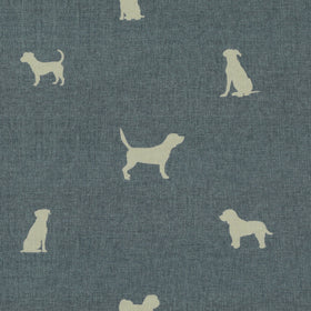 ANTE DECOR Woof Printed Cotton Fabric Blue