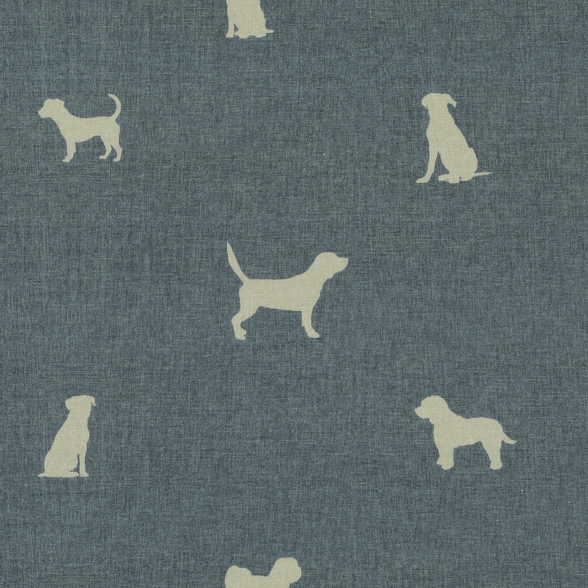 ANTE DECOR Woof Printed Cotton Fabric Blue