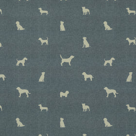 ANTE DECOR Woof Printed Cotton Fabric Blue