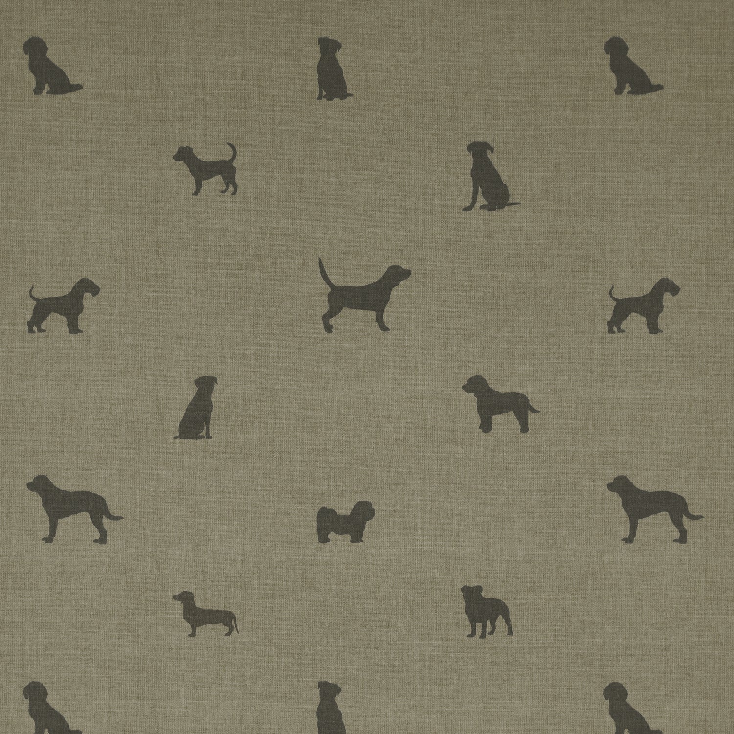 ANTE DECOR Woof Printed Cotton Fabric Linen Charcoal