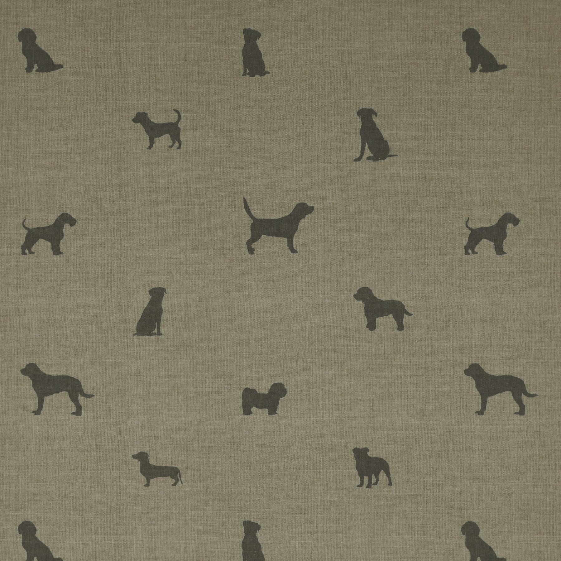 ANTE DECOR Woof Printed Cotton Fabric Linen Charcoal