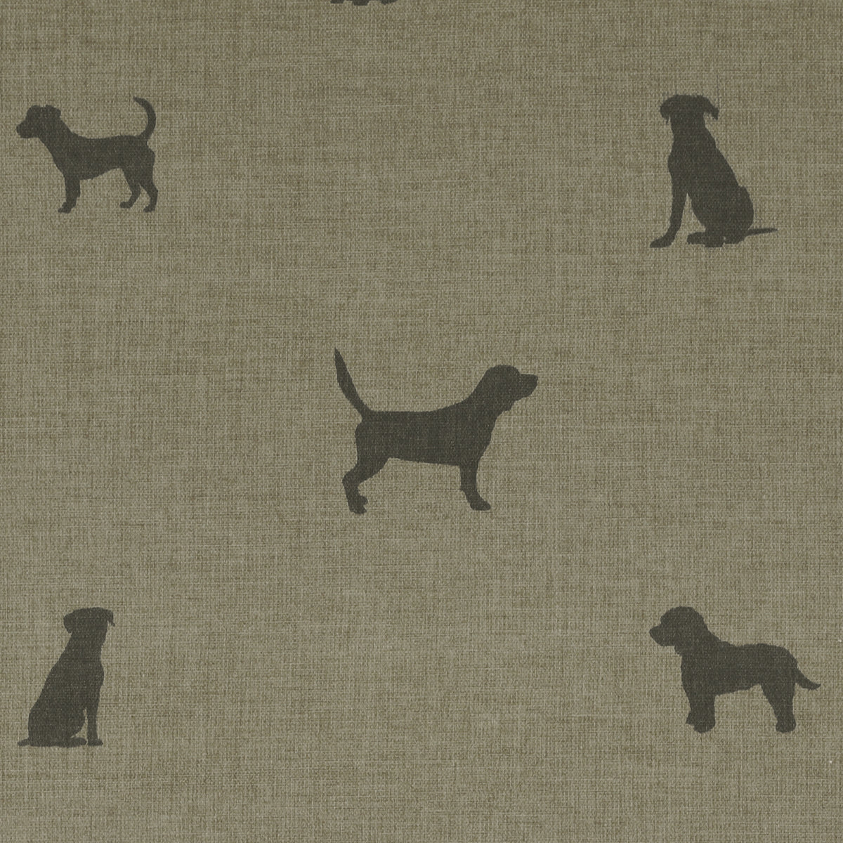 ANTE DECOR Woof Printed Cotton Fabric Linen Charcoal