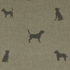 ANTE DECOR Woof Printed Cotton Fabric Linen Charcoal