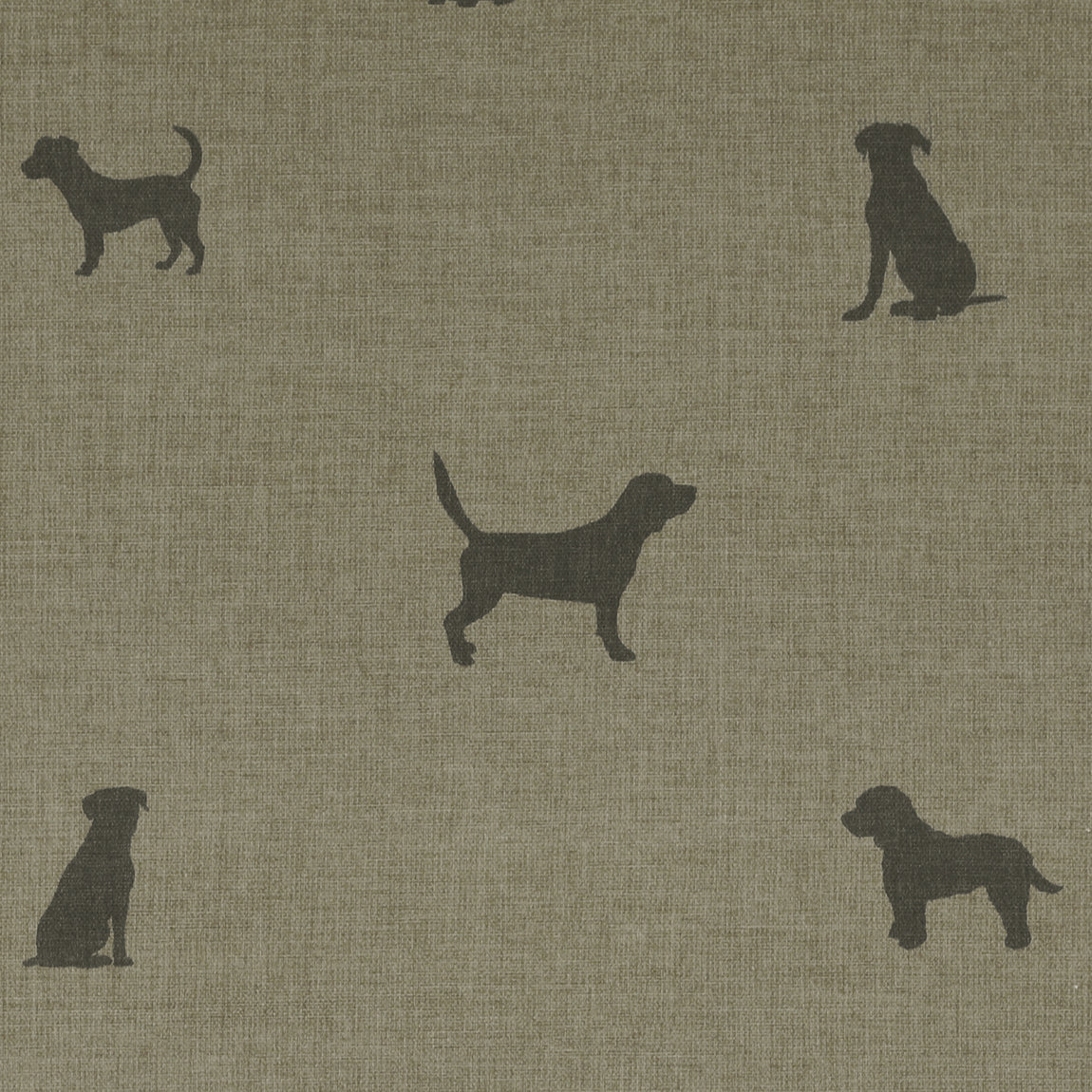 ANTE DECOR Woof Printed Cotton Fabric Linen Charcoal