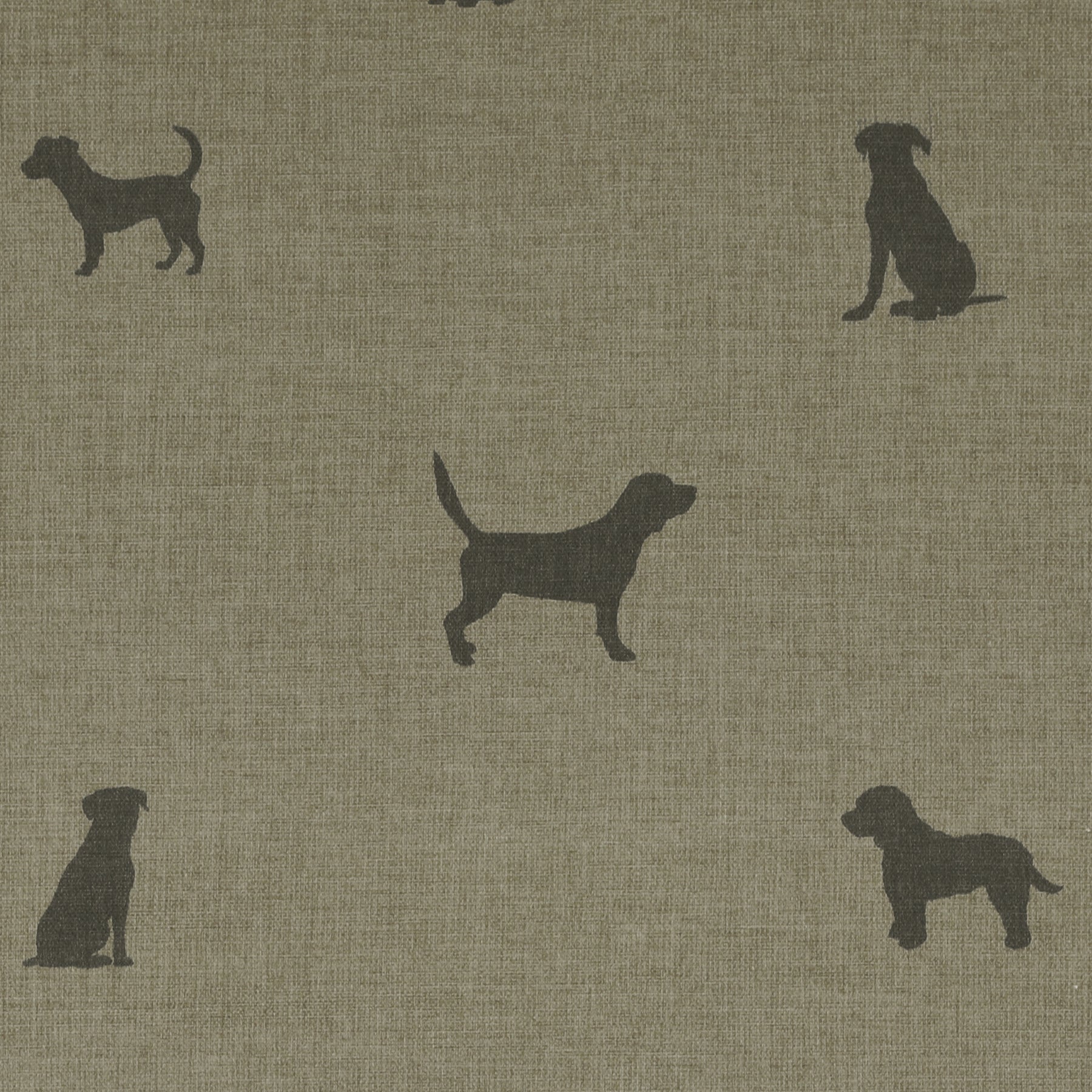ANTE DECOR Woof Printed Cotton Fabric Linen Charcoal