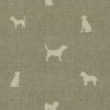 ANTE DECOR Woof Printed Cotton Fabric Beige Cream