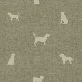ANTE DECOR Woof Printed Cotton Fabric Beige Cream
