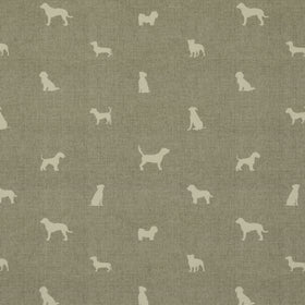 ANTE DECOR Woof Printed Cotton Fabric Beige Cream