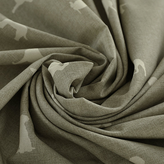 ANTE DECOR Woof Printed Cotton Made To Measure Curtains Beige Cream