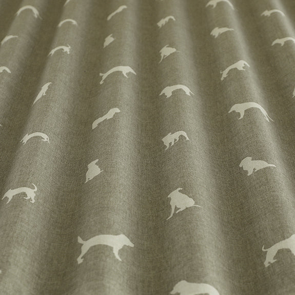 ANTE DECOR Woof Printed Cotton Fabric Beige Cream