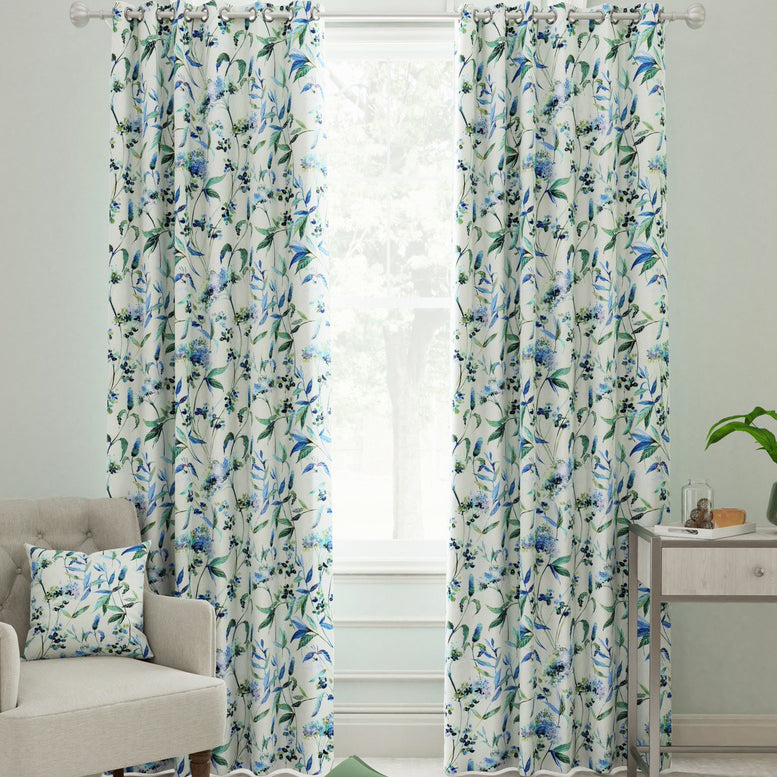 Linda Barker Yarrows Fabric Midnight-Silver