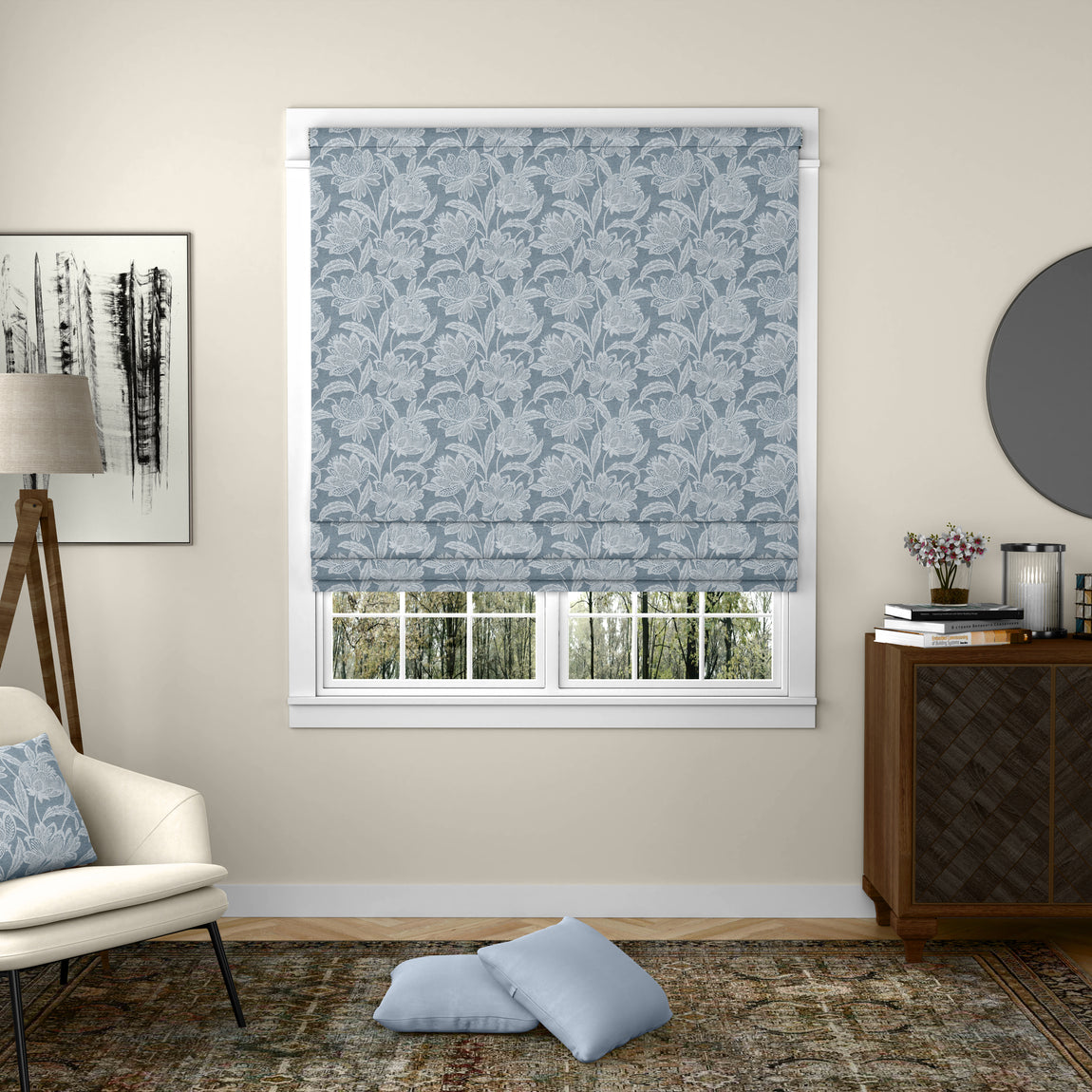 ANTE DECOR Zante Made To Measure Roman Blind Navy