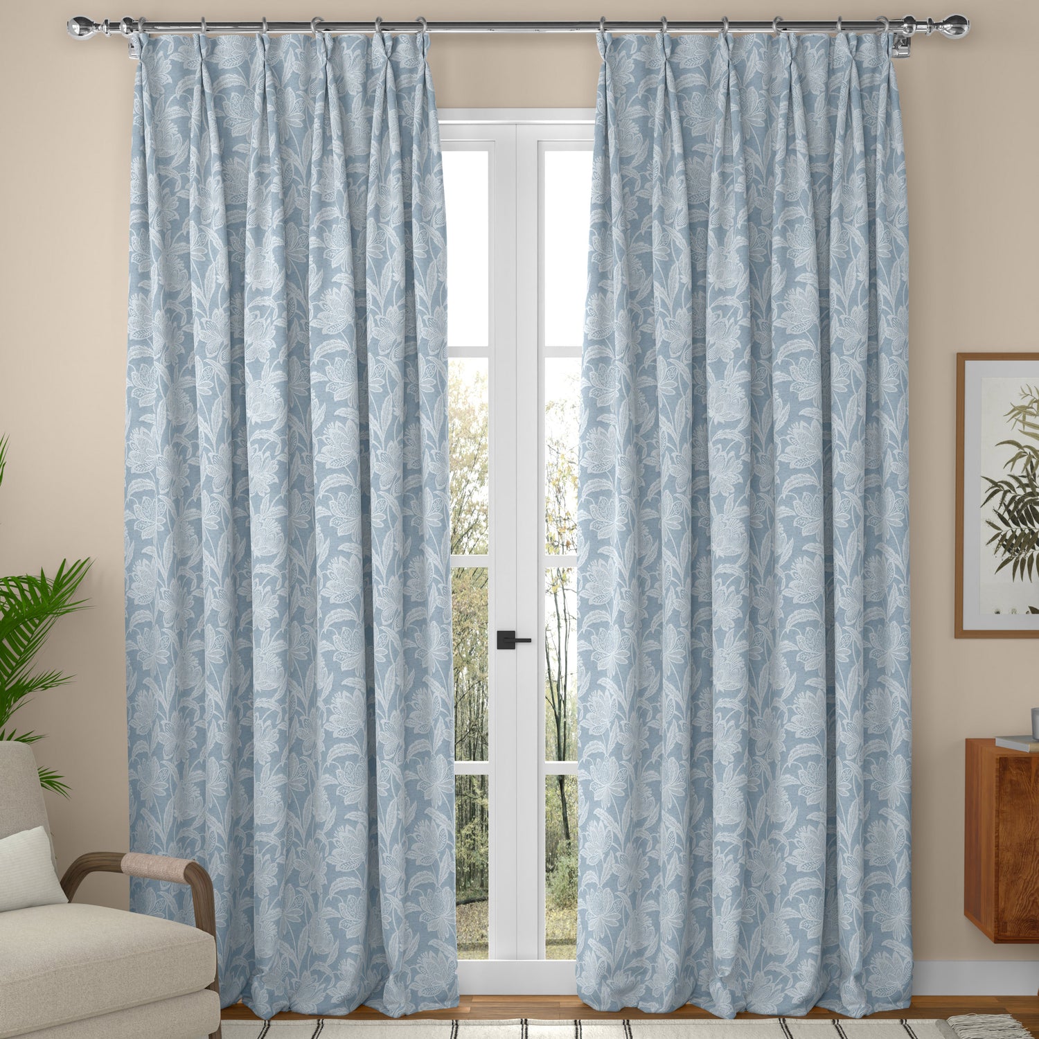 ANTE DECOR Zante Made To Measure Curtains Navy