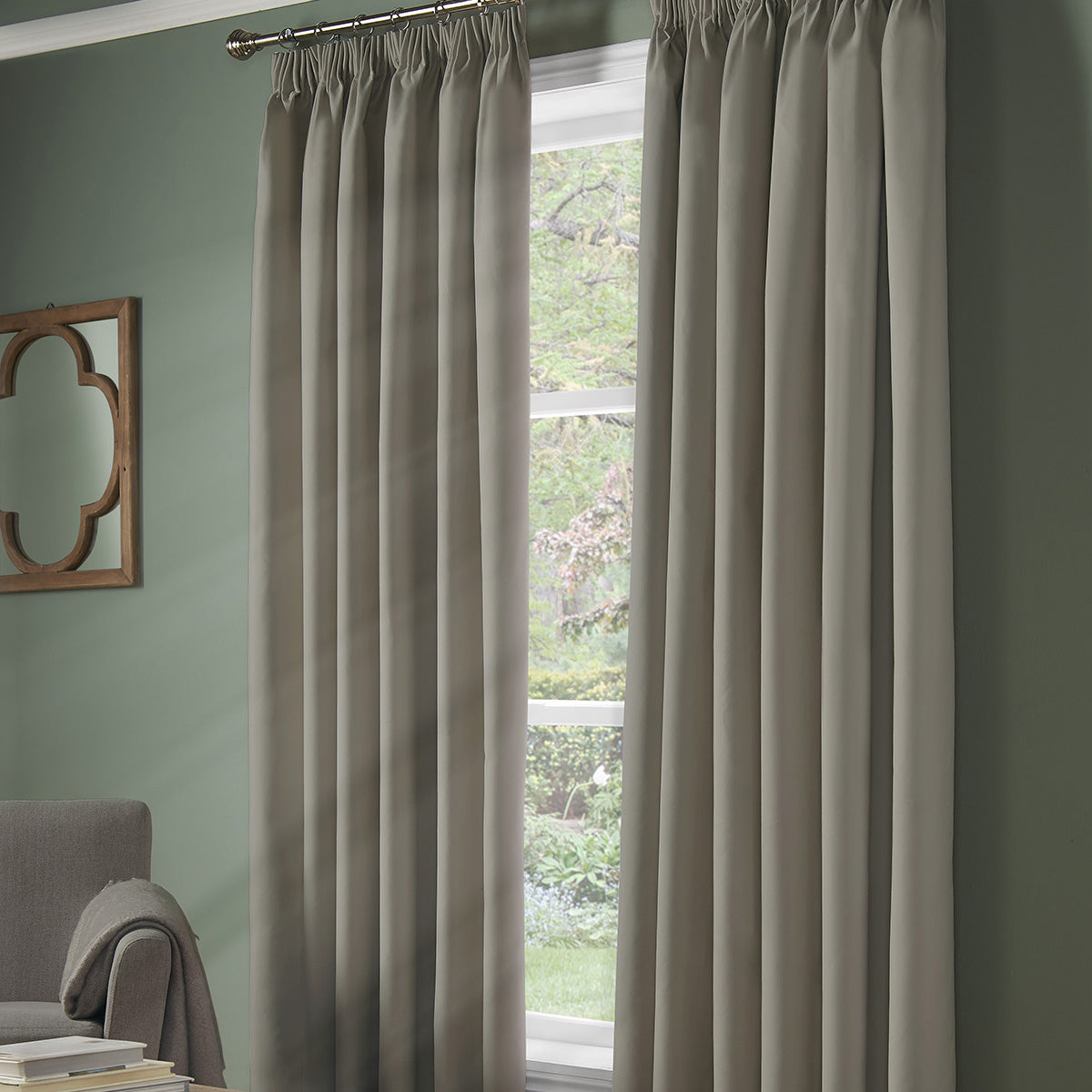100% Blackout Ready Made Blackout Curtains Grey