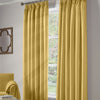 100% Blackout Ready Made Pencil Pleat Curtains Ochre
