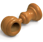 28mm County Wood Curtain Pole Antique Pine