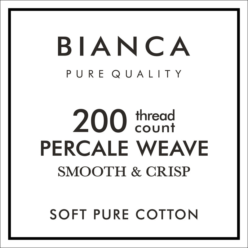 Bianca Cotton 200 Thread Count Deep Bed Linen Fitted Sheet Blush