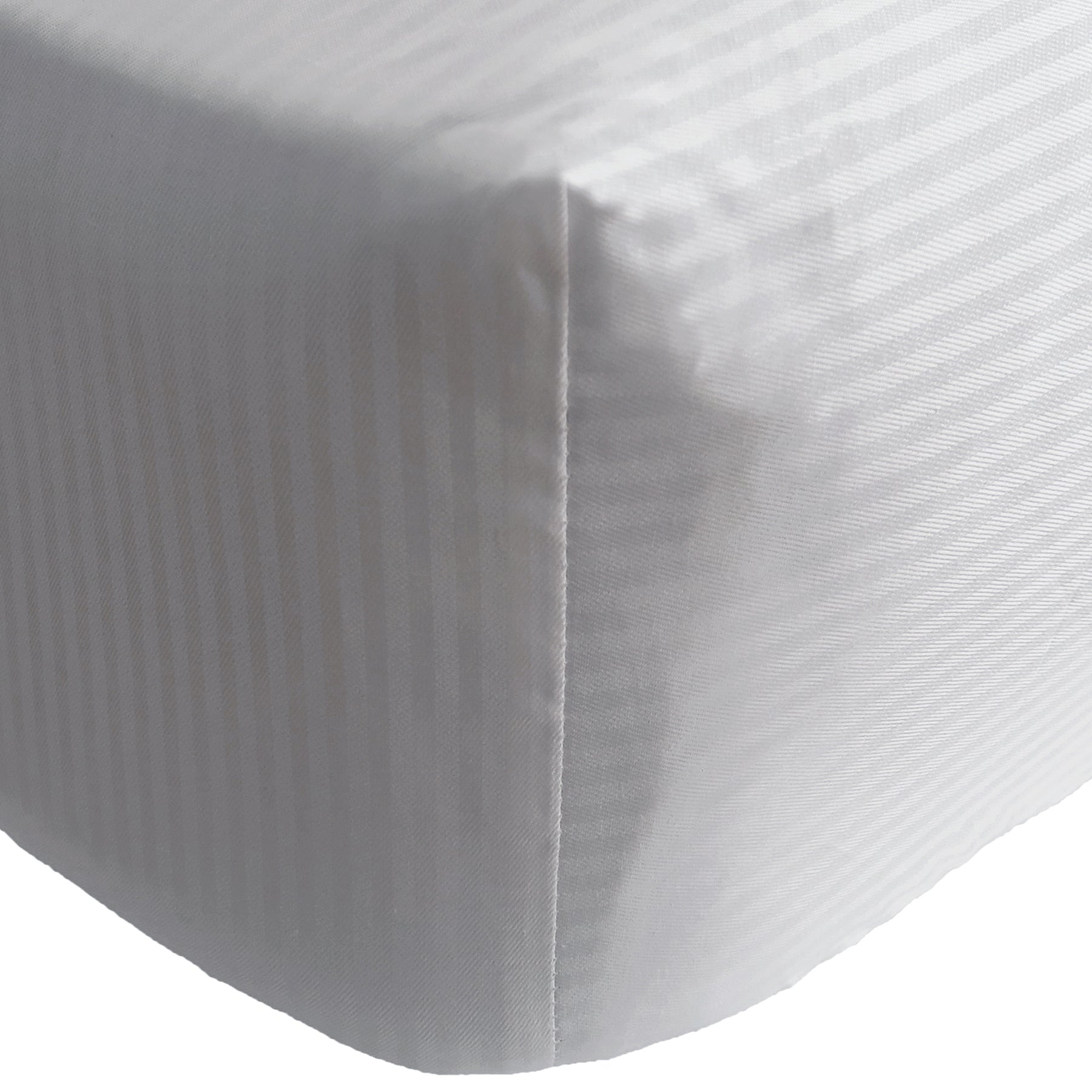 Catherine Lansfield 300 Thread Count Satin Stripe Fitted Sheet Kingsize Grey