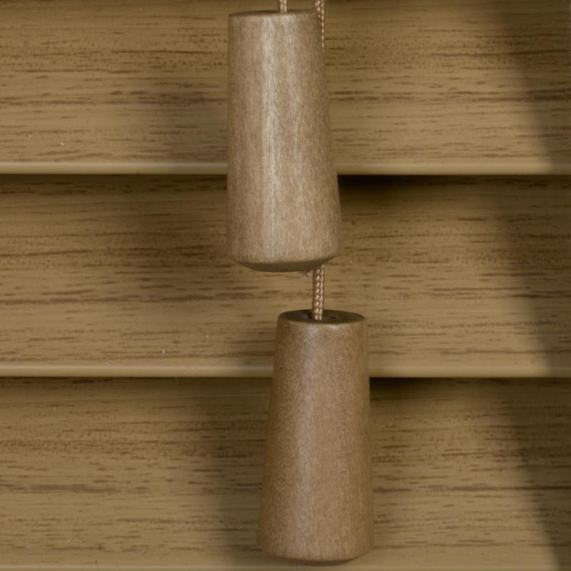 35mm Wood Essence Wooden Venetian Made To Measure Blind Desert Oak Pine