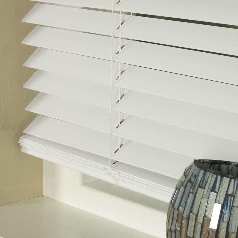 35mm Basswood Wooden Venetian Made To Measure Blind White