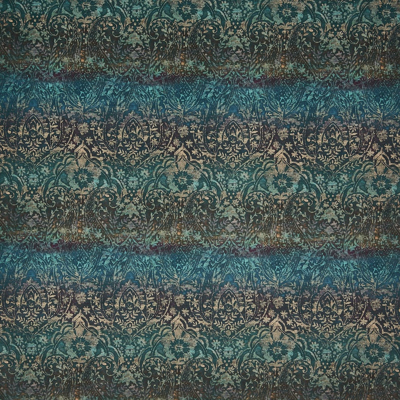 Prestigious Textiles Fable Digitally Printed Velvet Fabric Lagoon