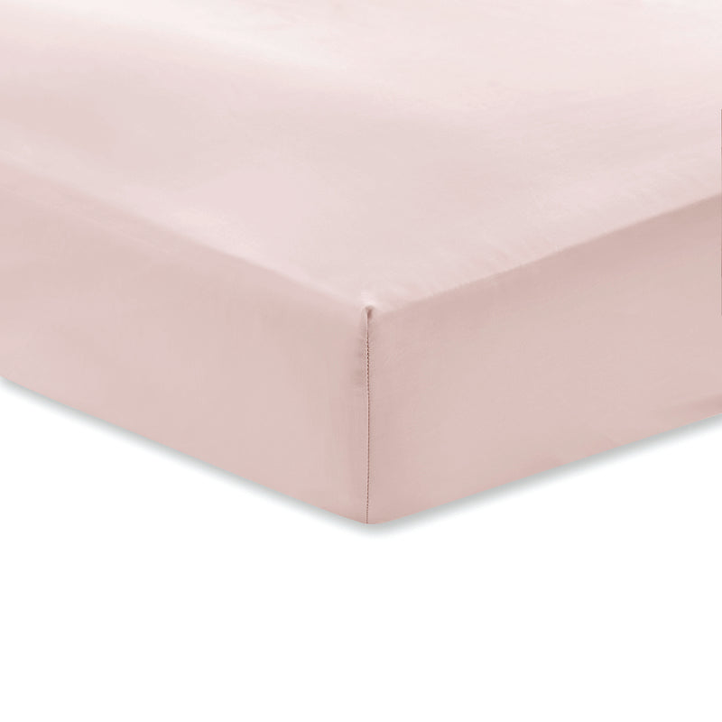 Bianca Cotton 400 Thread Count Sateen Bed Linen Fitted Sheet Blush